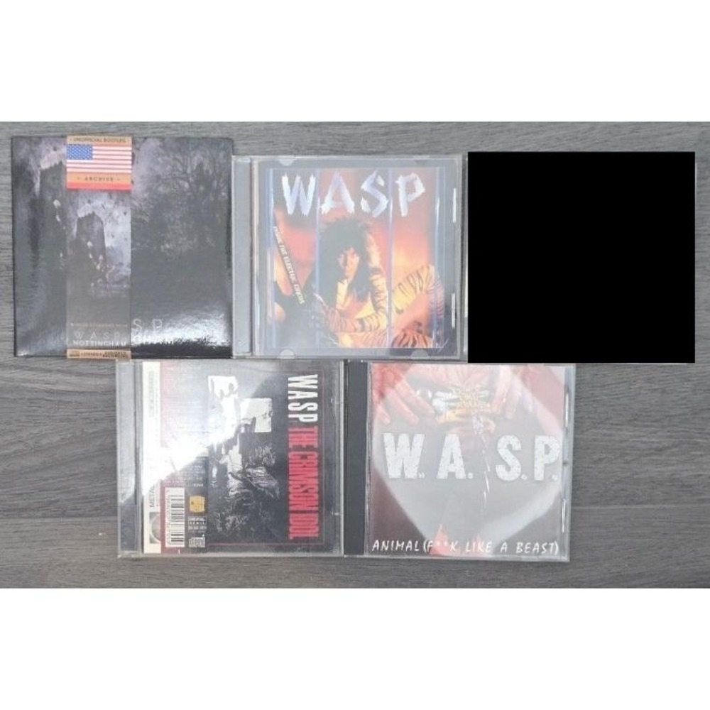 W.A.S.P. Heavy Metal CD Lot 5 Albums Live Bootleg‎ Crimson Idol Animal Singles